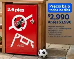 Walmart Coca cola con destapador frigobar nostalgia oferta
