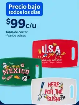 Walmart Tabla de cortar varios paises oferta