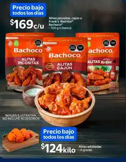 Walmart Bachoco alitas picositas, cajún o frank's red hot oferta