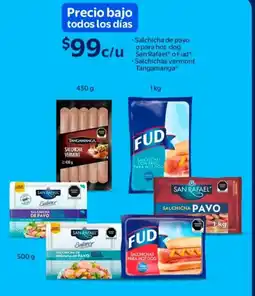 Walmart San rafael o fud salchicha de pavo o para hot dog oferta