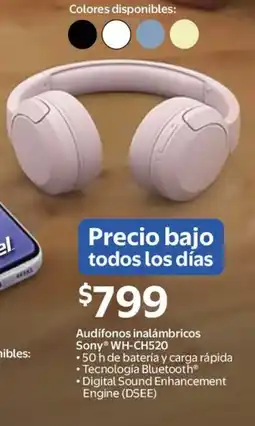 Walmart Sony audífonos inalámbricos oferta