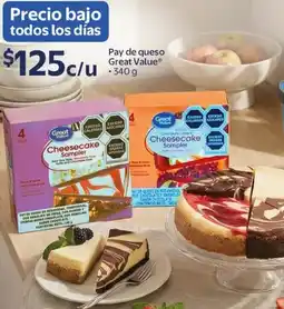 Walmart Great value pay de queso oferta