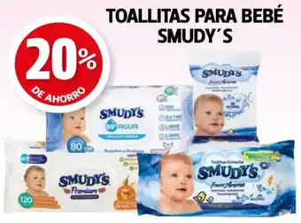 Farmacias Guadalajara Smudy's toallitas para bebé oferta