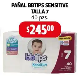 Farmacias Guadalajara Bbtips sensitive pañal talla 7 oferta