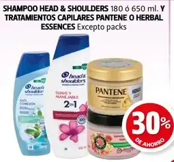 Farmacias Guadalajara Head & Shoulders shampoo y Pantene tratamientos o Herbal Essences oferta