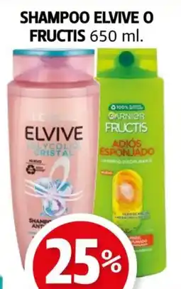 Farmacias Guadalajara Elvive o Fructis shampoo oferta
