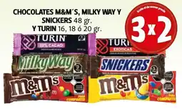 Farmacias Guadalajara Chocolates m&m's, milky way y snickers y turin oferta