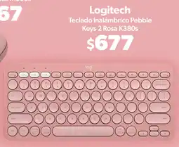 Sam's Club Logitech teclado inalámbrico pebble keys 2 rosa k380s oferta