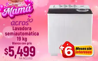Acros lavadora semiautomática 19 kg