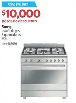 Costco Smeg estufa de gas 5 quemadores oferta