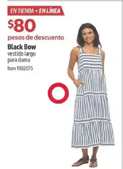 Costco Black bow vestido largo para dama oferta