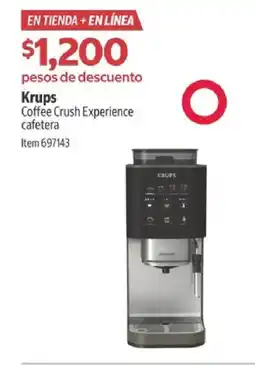 Costco Krups coffee crush experience cafetera oferta