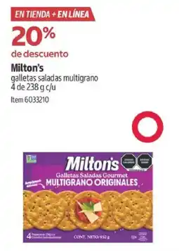 Costco Milton's galletas saladas multigrano oferta