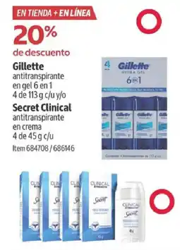 Costco Gillette antitranspirante en gel 6 en 1 oferta