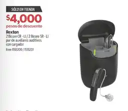 Costco Rexton 2 bicore cr - li/2 bicore sr - li par de auxiliares auditivos con cargador oferta
