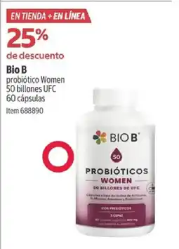 Costco Bio B probiótico Women 50 billones UFC oferta