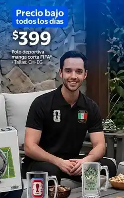 Walmart Fifa polo deportiva manga corta oferta