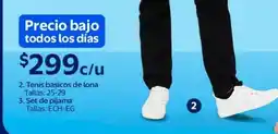 Walmart Tenis básicos de lona oferta