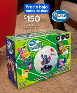 Walmart Great value pack futbolero oferta