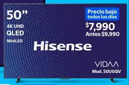 Walmart Hisense smart tv 50" oferta
