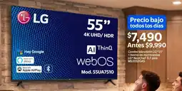 Walmart Lg smart tv 55" televisión + Lg horno de microondas neochef 0.7 pies oferta