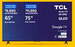 Walmart Tcl smart tv 65" oferta