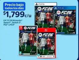 Walmart Ea fc26 nintendo switch, switch 2 , ps5 o ps4 oferta