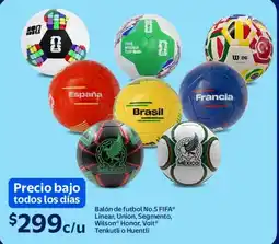 Walmart Linear, union, segmento, wilson honor, voit balón de futbol no.5 fifa oferta