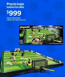 Walmart Figura playmobil campo de fútbol soccer oferta