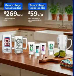 Walmart Vaso tequilero o tarro balón fifa oferta