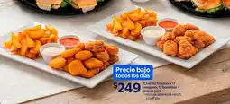 Walmart Charola botanera 17 nuggets, 12 boneless + papas gajo oferta