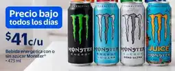 Walmart Monster bebida energética con o sin azúcar oferta
