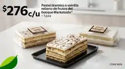 Walmart Express Marketside pastel tiramisú o vainilla relleno de frutos del bosque oferta