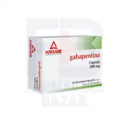 Farmacias Bazar GABAPENTINA 300MG 30 CAPSULAS AMSA oferta