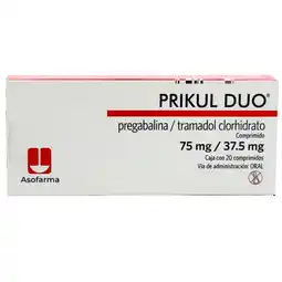 Farmacias Bazar PRIKUL DUO 75/37.5MG 20 COMPRIMIDOS oferta