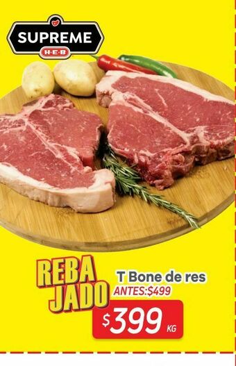 HEB T bone de res oferta