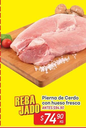 HEB Pierna de cerdo con hueso fresca oferta