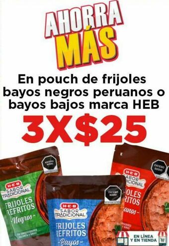 HEB Frijoles refritos bayos heb oferta