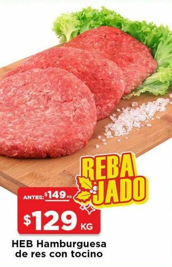 Heb hamburguesas de res con tocino 1 kg