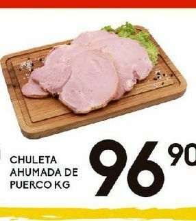 Alsuper Chuleta ahumada de cerdo kg oferta