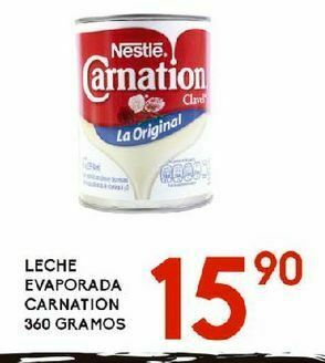 Alsuper Leche evaporada carnation 360g oferta