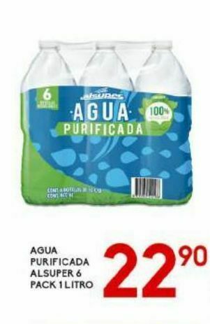 Alsuper Agua purificada alsuper 6 pack 1l oferta