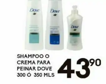Alsuper Shampoo o crema para peinar dove 300 o 350ml oferta