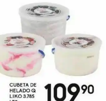Alsuper Cubeta de helado liko 3,785l oferta