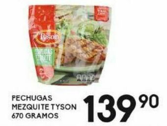 Pechugas mezquite tyson 670g