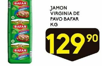 Alsuper Jamón virginia de pavo bafar kg oferta