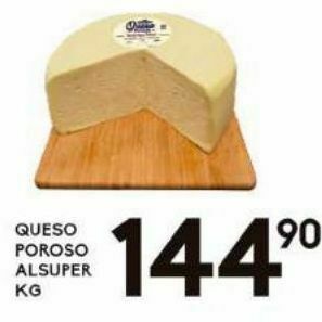 Alsuper Queso poroso alsuper kg oferta