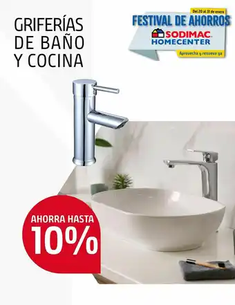 Sodimac Homecenter Griferías de baño y cocina oferta