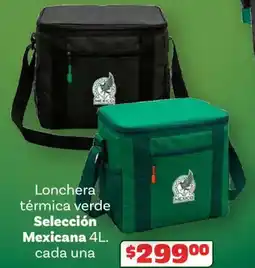 Soriana Híper Selección mexicana lonchera térmica verde oferta