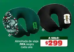 Soriana Híper Fifa almohada de viaje negra oferta